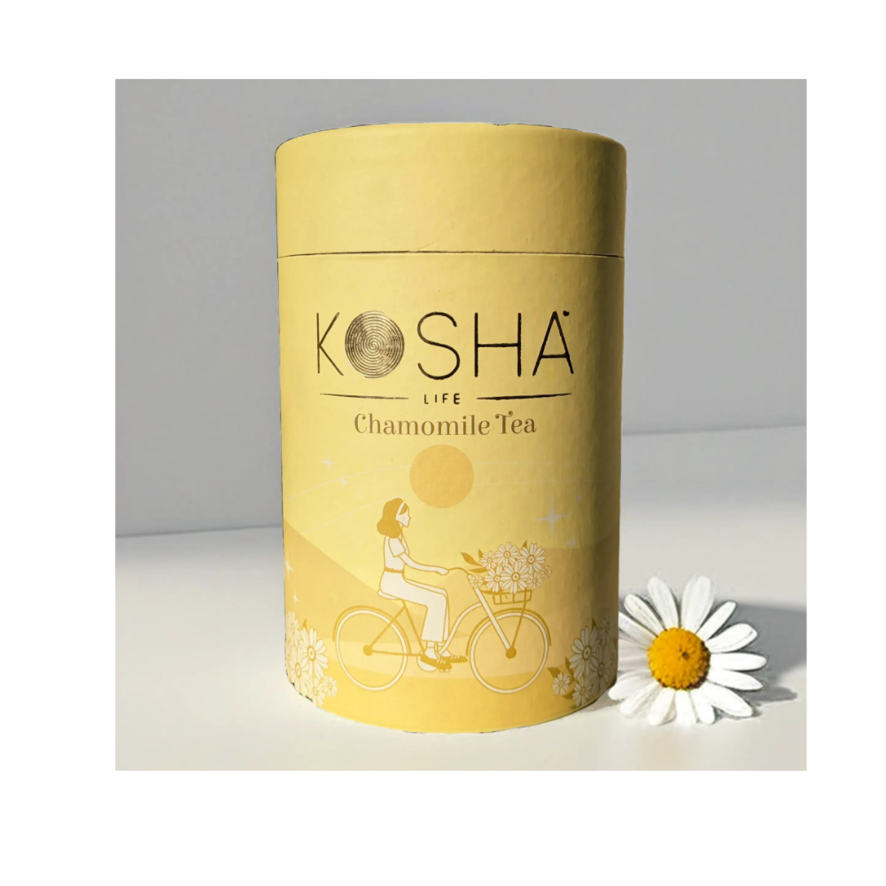 Kosha Life Chamomile Herbal Tea | 100% Pure Loose Leaf | Caffeine-Free Relaxation Blend | Calming Tea for Digestion & Better Sleep | 50g