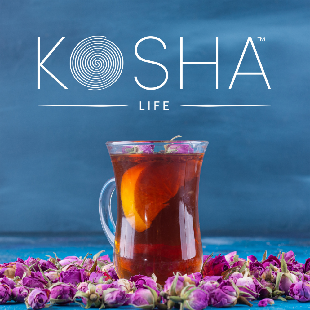 Kosha Life Kashmiri Kahwa Tea | Saffron, Almonds & Spices | Caffeine-Free | Digestion & Stress Relief | 50g