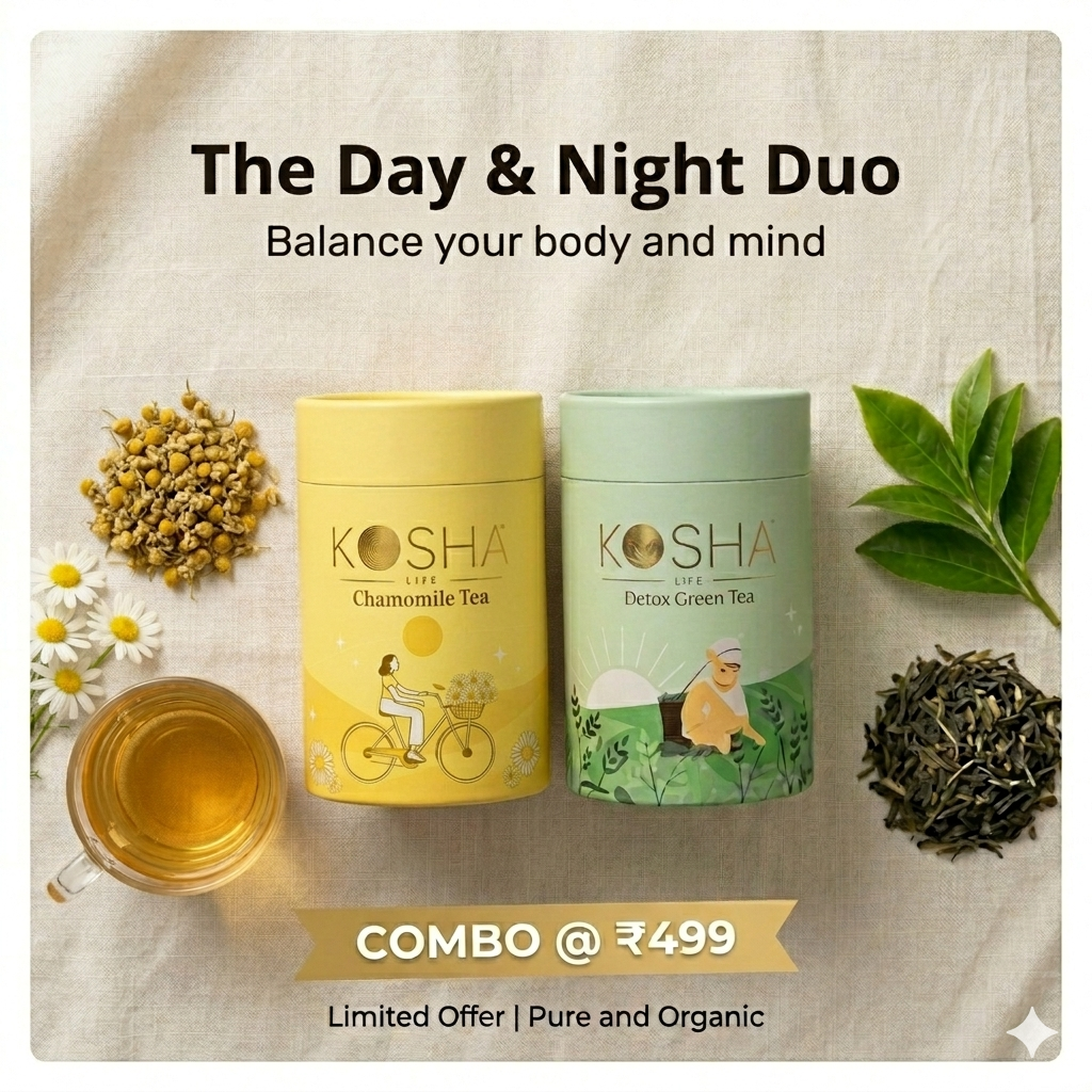 The Day & Night Duo – Chamomile & Detox Green Tea Combo