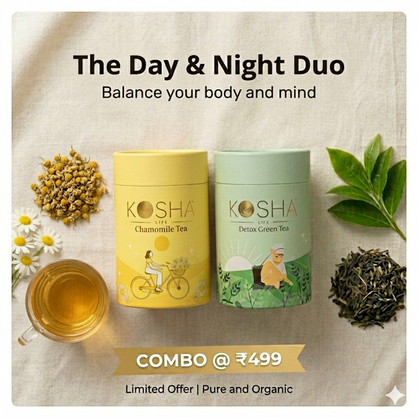 The Day & Night Duo – Chamomile & Detox Green Tea Combo