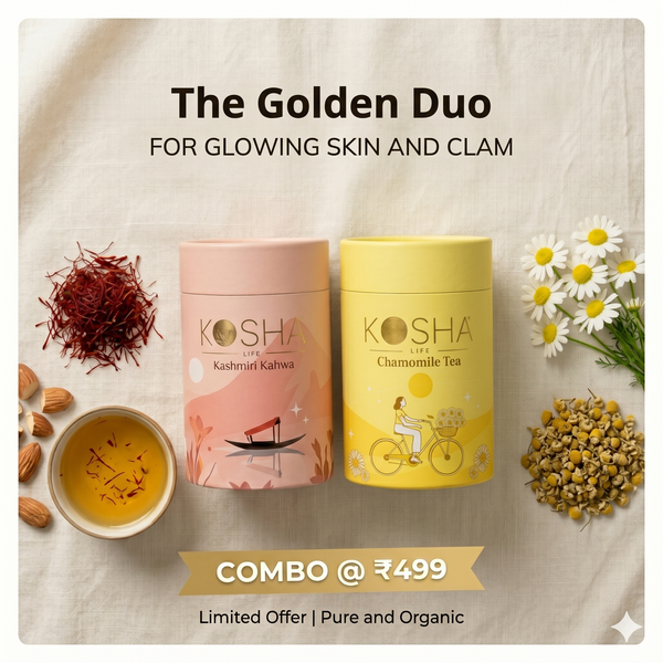 Golden Duo – Kashmiri Kahwa & Chamomile Tea