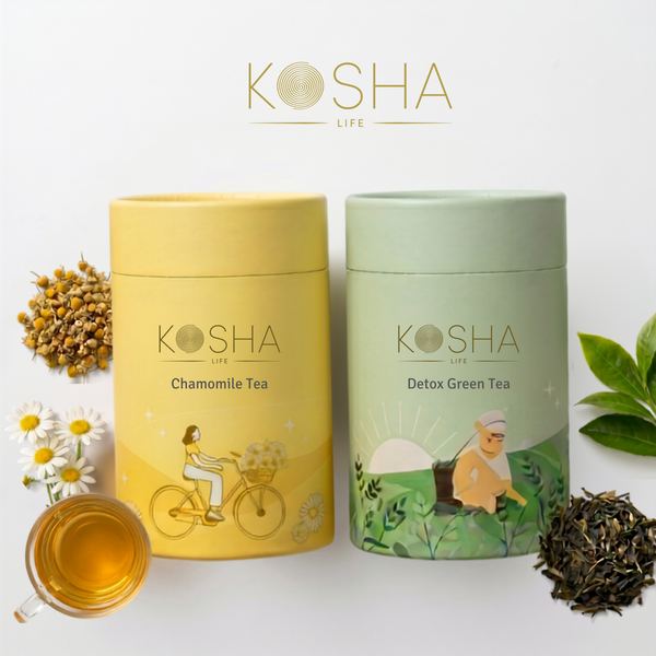 The Day & Night Duo – Chamomile & Detox Green Tea Combo