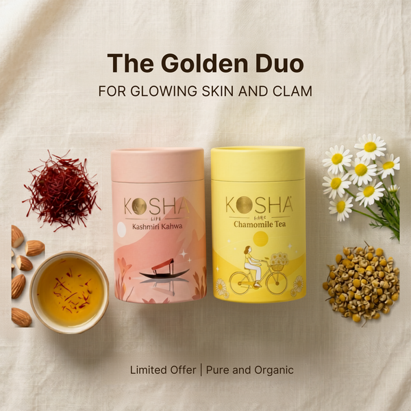 Golden Duo – Kashmiri Kahwa & Chamomile Tea