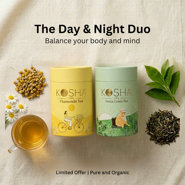 The Day & Night Duo – Chamomile & Detox Green Tea Combo