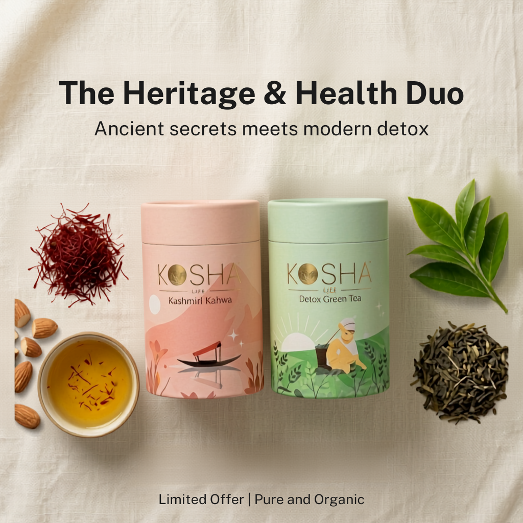Heritage & Health Duo – Kashmiri Kahwa & Detox Green Tea
