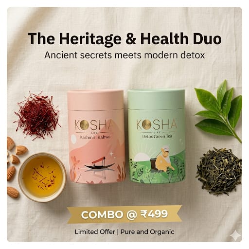 Heritage & Health Duo – Kashmiri Kahwa & Detox Green Tea